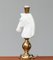 Italian White Hand Cut Horse Head Alabaster Table Lamp, 1970s 2