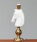 Lámpara de mesa italiana en forma de cabeza de caballo blanca de alabastro, años 70, Imagen 2