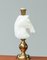 Italienische weiße handgeschliffene Alabaster Tischlampe mit Pferdekopf, 1970er 13