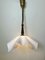 Vintage Hängelampe mit Plissiertem Lampenschirm aus Kunststoff 14