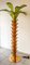 Brass Palm Floor Lamp with Murano Glass 19