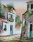 Spanish Artist, Street in a Typical Spanish Village, 20th Century, Oil on Canvas, Framed 1