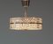 Lampe à Suspension en Nickel et Cristal à Facettes Transparent par Kinkeldey, 1950s 4
