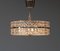 Lampe à Suspension en Nickel et Cristal à Facettes Transparent par Kinkeldey, 1950s 6