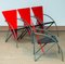 Post Modern Red and Black Dining Chairs by Klaus Wettergren, 1980s, Set of 4 4