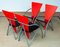 Post Modern Red and Black Dining Chairs by Klaus Wettergren, 1980s, Set of 4 2