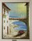 Puig, La spiaggia del villaggio spagnolo, anni '80, olio su tela, con cornice, Immagine 8