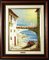 Puig, La playa del pueblo español, años 80, óleo sobre lienzo, enmarcado, Imagen 1