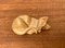 Figura de leona durmiente vintage de madera, Imagen 6