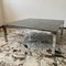 Italian Coffee Table in Chrome and Natural Stone 1