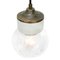 Lampes à Suspension Industrielles Vintage en Laiton et Porcelaine Blanche 4