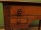 Antique Oak Lowboy Side Table with Drawers 8