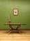 Mesa bandeja vintage grande de latón con base plegable de madera, años 60, Imagen 13