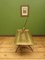 Mesa bandeja vintage grande de latón con base plegable de madera, años 60, Imagen 9