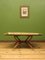 Grande Table Plateau Vintage en Laiton avec Socle Pliant en Bois, 1960s 2