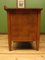 Vintage George VI Style Military Oak Desk with Brass Cup Handles 6