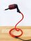 Lámpara de escritorio roja, años 80, Imagen 3