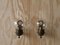 Vintage Swedish Brass and Glass Wall Lamps, Set of 2 13