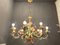 Italian Flower Tole Chandelier 7