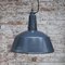 Dark Blue Enamel Vintage Industrial Factory Pendant Lights, Image 5