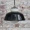 Black Enamel Vintage Industrial Cast Iron Porcelain Opaline Glass Pendant Lights 7