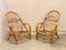 Bamboo & Leather Armchairs, 1980s, Set of 2 14