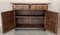 19th Catalan Spanish Baroque Carved Walnut Tuscan Two Drawers Credenza 4