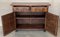 19th Catalan Spanish Baroque Carved Walnut Tuscan Two Drawers Credenza, Image 6