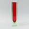 Sommerso Murano Glass Block Vase by Flavio Poli for Alessandro Mandruzzato, Italy, 1960s 3