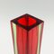 Sommerso Murano Glass Block Vase by Flavio Poli for Alessandro Mandruzzato, Italy, 1960s 7