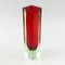 Sommerso Murano Glass Block Vase by Flavio Poli for Alessandro Mandruzzato, Italy, 1960s 2