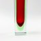 Sommerso Murano Glass Block Vase by Flavio Poli for Alessandro Mandruzzato, Italy, 1960s 6