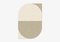 Alfombra Shape Out ovalada en blanco / marrón de Marqqa, Imagen 1