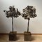 Mid-Century Blacksmith Steel Decorative Trees, Set of 2 2