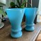 Vases en Opaline Bleue, Set de 2 6
