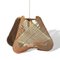 Modern French Golden Wood Straw Wooden Hanging Lamp, 1960s, Image 1