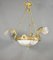Antique Napoleon III French Alabaster Chandelier in Bronze and Marble, Image 1