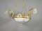 Antique Napoleon III French Alabaster Chandelier in Bronze and Marble 3