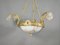 Antique Napoleon III French Alabaster Chandelier in Bronze and Marble, Image 3