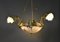 Antique Napoleon III French Alabaster Chandelier in Bronze and Marble 4