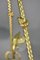 Antique Napoleon III French Alabaster Chandelier in Bronze and Marble, Image 18