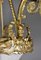 Antiker französischer Napoleon III Alabaster Kronleuchter aus Bronze und Marmor 12