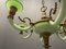 Lámpara colgante italiana Art Déco de vidrio opalino verde, Imagen 7