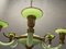 Art Deco Italian Green Opaline Glass Light Pendant 6