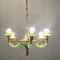 Art Deco Italian Green Opaline Glass Light Pendant, Image 2