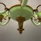 Art Deco Italian Green Opaline Glass Light Pendant 9