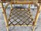 Vintage Rattan and Bamboo Side Table with Magazine Rack, 1960, Image 4