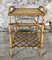 Vintage Rattan and Bamboo Side Table with Magazine Rack, 1960, Image 2