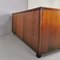 Italienisches Walnuss Sideboard auf Rollen, 1970er 5