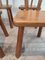 Brutalist Dining Chairs in Oak, Set of 6 5